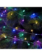Гирлянда «Мишура» 50 м, роса, IP44, серебристая нить, 1500 LED, 8 режимов, свечение мульти, 36 В - Фото 6