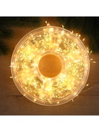 Гирлянда «Мишура» 50 м, роса, IP44, серебристая нить, 1500 LED, 8 режимов, свечение тёплое белое, 36 В - Фото 5