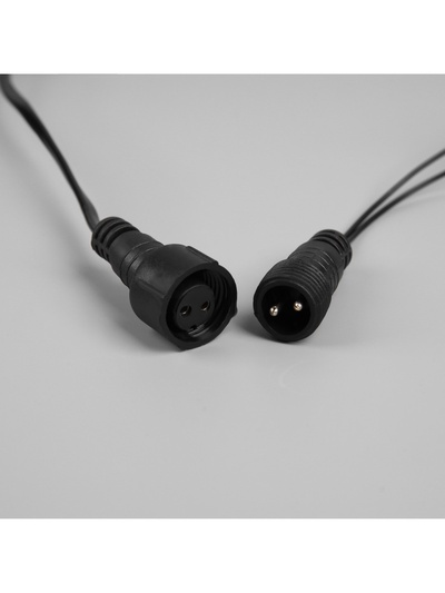 Гирлянда «Бахрома» 12×0.7 м, IP44, УМС, тёмная нить, 240 LED, свечение белое, 220 В