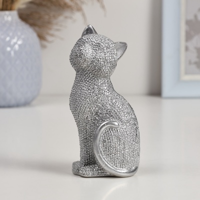 Фигура "Кошка в серебре", 15 см