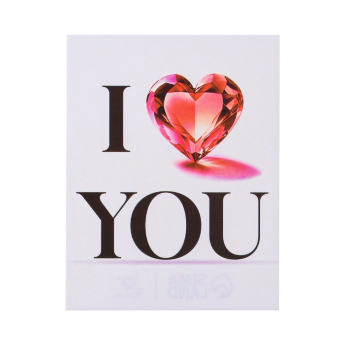 

Мини-открытка "I LOVE YOU" бриллиант, 9 х 7 см