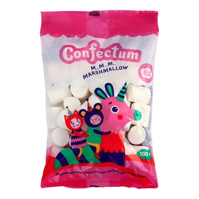 Маршмеллоу Confectum clouds, с ароматом пломбира и ванили, 100 г