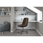 Кресло офисное Chairman Home 115, без подлокотников, на колёсиках, ткань, цвет коричневый - Фото 1