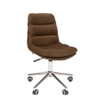 Кресло офисное Chairman Home 115, без подлокотников, на колёсиках, ткань, цвет коричневый - Фото 2
