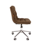 Кресло офисное Chairman Home 115, без подлокотников, на колёсиках, ткань, цвет коричневый - Фото 3