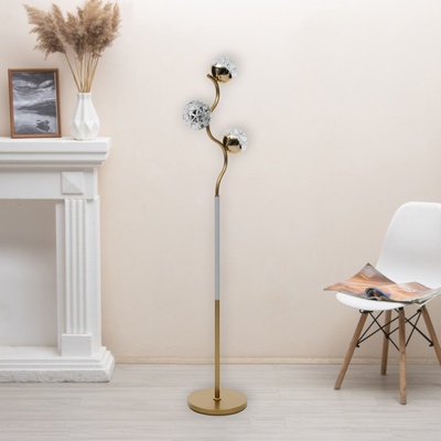 Торшер напольный BayerLux «Пилле» LEDх3 золотой 28×32×16 см