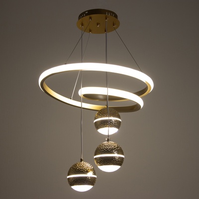 Светильник «Рондо» LED 138 Вт 3000-6000К золото 50×50×100 см