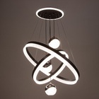 Люстра потолочная BayerLux «Ансел», LED, 174 Вт, 3000-6000К, черный, 60×60×120 см 10059017 - фото 13053097