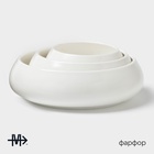 Салатники Magistro OliveQueen, 1500/800/450 мл, набор 3 шт., фарфор, белые - Фото 2