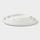 Тарелки Magistro OliveQueen, 3 шт.: d=14/19/23 см, фарфор, белые - Фото 4