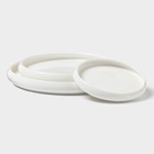 Тарелки Magistro OliveQueen, 3 шт.: d=14/19/23 см, фарфор, белые - Фото 5