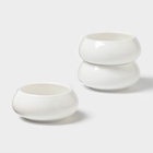 Соусники Magistro OliveQueen, 110 мл, 9×4 см, набор 3 шт., фарфор, белые - Фото 3