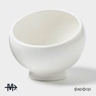 Сахарница Magistro Olive Queen, 360 мл, 12×10.5 см, фарфор, белая - Фото 2