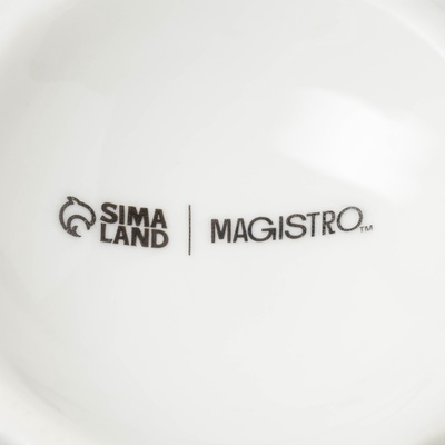 Сахарница Magistro Olive Queen, 360 мл, 12×10.5 см, фарфор, белая