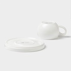 Чайная пара Magistro OliveQueen, 220 мл, 15×15 см, фарфор, белая - Фото 4