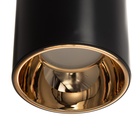 Светильник «Рулл» GU10 10 Вт черно-золотой 7.3×7.3×10.3 см - фото 4678595