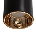 Светильник «Рум» GU10 10 Вт черно-золотой 8×18×14 см - фото 4678619