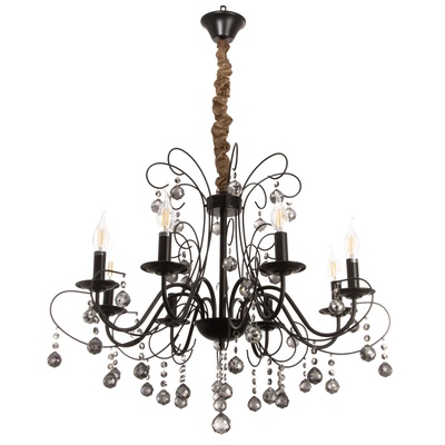 Люстра «Мадера» 8хЕ14 40 Вт черный 72×72×100 см