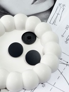 Набор металлических пуговиц на ножке, d=23 мм, 5 шт., цвет чёрный матовый - Фото 1