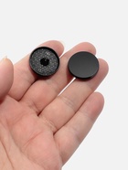 Набор металлических пуговиц на ножке, d=23 мм, 5 шт., цвет чёрный матовый - Фото 2