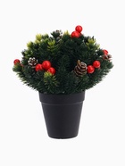 Новогодняя композиция на стол «Зимнее волшебство. Зима» в горшке,12×5.5 см - фото 60155540