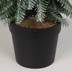 Искусственная ёлка настольная «Зимнее волшебство. Заснеженная с блёстками» в горшочке, 33 см, ветки литые отгибаются - Фото 4