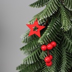 Искусственная ёлка литая настольная «Зимнее волшебство. С ягодками, в горшочке», 33×8.5 см, ветки отгибаются - Фото 3