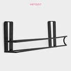 Держатель для полотенец навесной Доляна, 27×7.5×9.5 см, чёрный - Фото 3