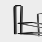 Держатель для полотенец навесной Доляна, 27×7.5×9.5 см, чёрный - Фото 5