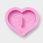 Печати для теста и мастики Доляна «Сердечки», пластик, набор 6 предметов: пресс, печать 5 шт., розовые - Фото 3