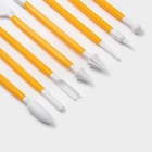 Набор инструментов для работы с мастикой Доляна, 8 шт., пластик, жёлтый - Фото 3