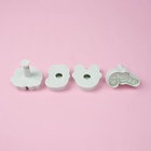 Плунжеры и печати кондитерские Доляна «Новый год», 2 в 1, набор 4 шт., пластик, белые - Фото 3