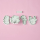 Плунжеры и печати кондитерские Доляна «Новый год», 2 в 1, набор 4 шт., пластик, белые - Фото 4