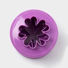 Формы для печенья Доляна «Цветочки», пластик, набор 4 шт., фиолетовые - Фото 4