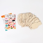 Роспись по дереву «Весёлые зверята», 13 основ, с наклейками - Фото 9