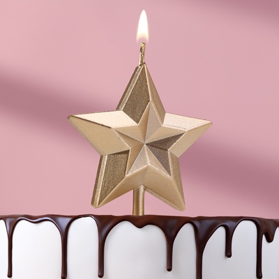 Свеча для торта «Звезда», шампань