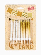 Свечи для торта «Спираль», 8 шт., белые и градиент золото с белым  (артикул 10603382)  большой выбор товаров оптом и в розницу по низким ценам с доставкой