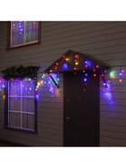 Гирлянда «Бахрома» 25×0.7 м, IP44, УМС, тёмная нить, 450 LED, свечение мульти, 220 В - Фото 5