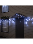 Гирлянда «Бахрома» 6×0.7 м, IP44, УМС, белая нить, 120 LED, свечение белое, мерцание, 220 В - Фото 5
