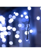 Гирлянда «Бахрома» 6×0.7 м, IP44, УМС, тёмная нить, 120 LED, свечение белое, мерцание, 220 В - Фото 7