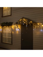 Гирлянда «Бахрома» 25×0.7 м, IP44, УМС, тёмная нить, 450 LED, свечение тёплое белое, мерцание, 220 В - Фото 5