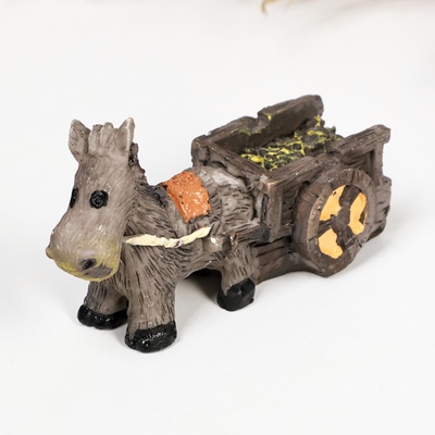 Фигурка полистоун TAKE IT EASY «Ослик с повозкой», 4×2×2.5 см