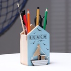 Карандашница дерево TAKE IT EASY «Пляж», 13×8×6 см - Фото 1
