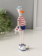 Фигурка полистоун «Гусь морячок», 5.5×10×20 см - Фото 2