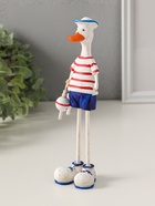 Фигура "Гусь морячок" 5,5х10х20см - фото 809489642