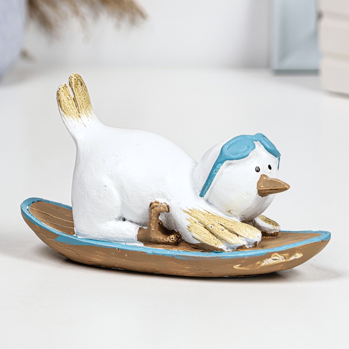 Фигурка полистоун TAKE IT EASY «Пингвин на борде», 14×5.5×7.5 см