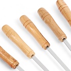 Набор шампуров для шашлыка 6 шт., рукоять - дерево, ширина - 0.7 см, 40 см - Фото 3