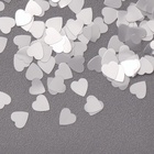 Пайетки для декора «Сердечки», белые - Фото 4