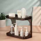 Органайзер для хранения, 2 секции, 28×14.5×21.5 см, чёрный, полупрозрачный - Фото 2