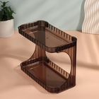 Органайзер для хранения, 2 секции, 28×14.5×21.5 см, чёрный, полупрозрачный - Фото 3